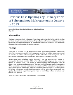 Previous Case Openings by Primary Form of Substantiated