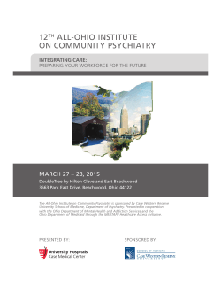 12th all-ohio institute on community psychiatry