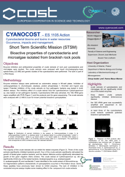 Short Term Scientific Mission (STSM)