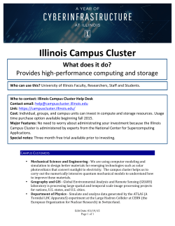 Flyer - A Year of Cyberinfrastructure at Illinois