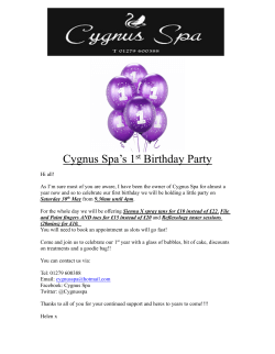 Cygnus Spa`s 1 st Birthday Party