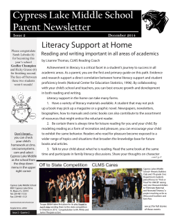 Cypress Lake Middle School Parent Newsletter