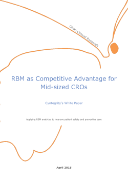 RBM as Competitive Advantage for Mid-sized CROs