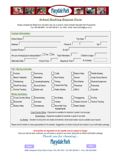 School Booking Request Form Thank you for choosingâ¦
