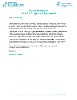 Email Template Ask for Corporate Sponsors!