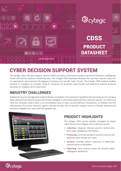 Cytegic CDSS Product Datasheet