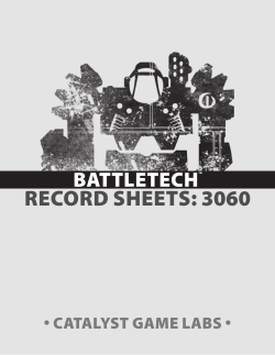 Record Sheets: 3060