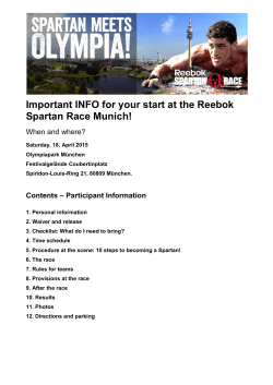 Important INFO for your start at the Reebok Spartan Race Munich!