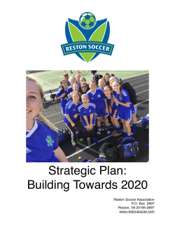 Reston Soccer 2015 Strategic Plan