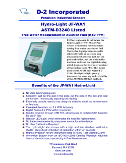 A480-000R8-JF-WA1 Hydro-Light DATA SHEET - D