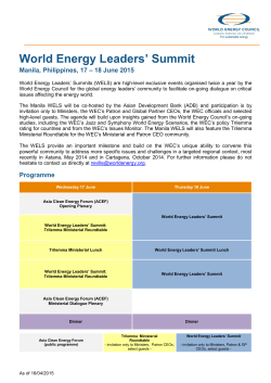 World Energy Leaders` Summit