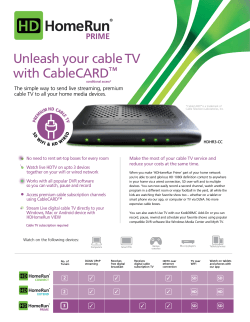 Unleash your cable TV with CableCARD
