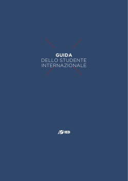 GUIDA DELLO STUDENTE INTERNAZIONALE
