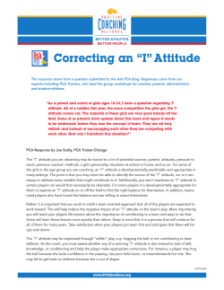 Correcting an âIâ Attitude