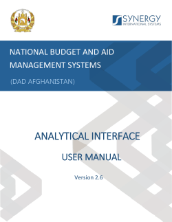 DAD Afghanistan User Manual