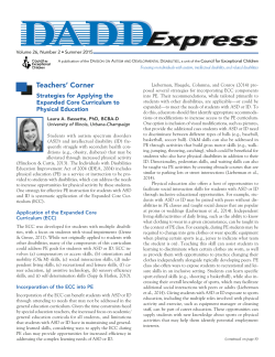 DADD Express - Summer 2015 Vol 36 Issue 2