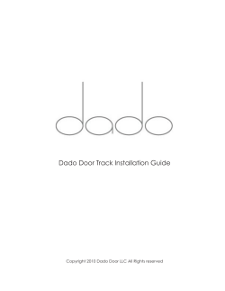 Dado Door Track Installation Guide