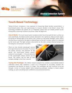 Touch-Based Technology - Driver Alcohol Detection System for Safety