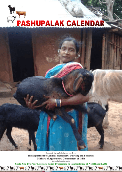 Pashu Palak Calender - Department of Animal Husbandry and