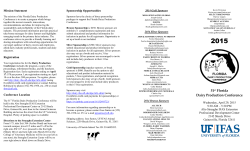 2015 Brochure with Program - Florida Dairy Extension