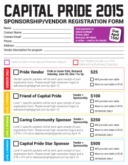 Sponsor Vendor Registration Form 2015