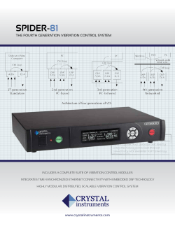 Spider -81 VIBRATION CONTROL SYSTEM