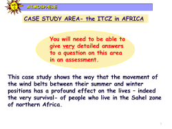 CASE STUDY AREA- the ITCZ in AFRICA You will need to be able