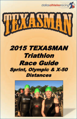 2015 TEXASMAN Triathlon Race Guide