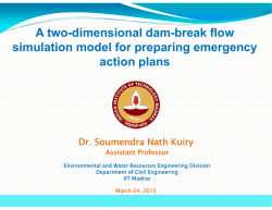 A two-dimensional dam-break flow simulation model for preparing