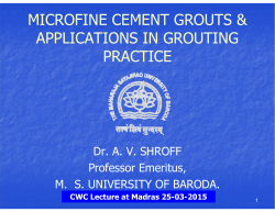 microfine cement grouts & applications in grouting practice
