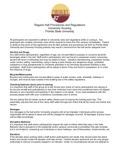 Ragans Hall Procedures & Regulations