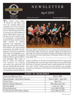 April Newsletter - The Dance Gallery 2