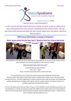 FREE Dance Workshop is moving to Preston!!! Want to get active for