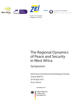 The Regional Dynamics of Peace and Security in West Africa