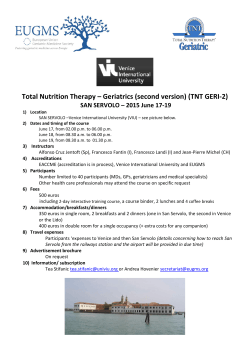Total Nutrition Therapy â Geriatrics (second version) (TNT GERI-2)