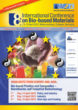 International Conference on Bio-based Materials - Danube