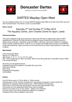 Meet Information Pack - Doncaster Dartes