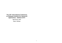 The 20th International Conference on Database Systems