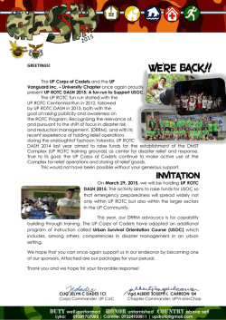 Be a Sponsor - UP ROTC Dash