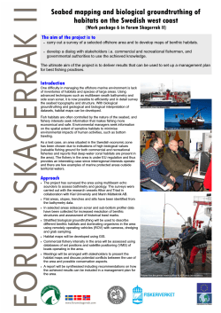 Posters: Seabed mapping and biological groundtruting of habitats
