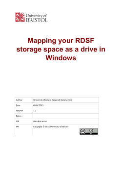 mapping the RDSF as a drive - Research Data Service
