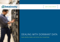 DEALING WITH DORMANT DATA