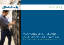 MANAGING SENSITIVE AND CONFIDENTIAL INFORMATION