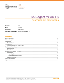 SAS Agent for AD FS - Data Protection Support