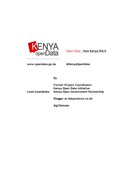 Open Data â How Kenya Did It www.opendata.go.ke