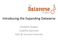 The Expanding Dataverse - Data Science