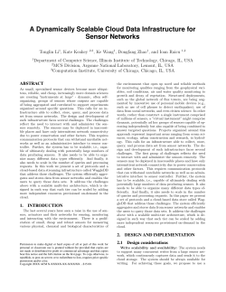 A Dynamically Scalable Cloud Data Infrastructure for Sensor Networks