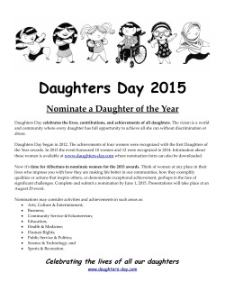 Daughter of the Year 2015 Nomination Form