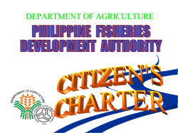 Citizen`s Charter - Davao Fish Port Complex