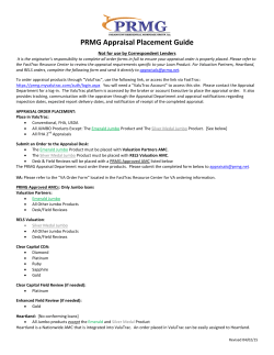 General Appraisal Order Form & Placement Guide